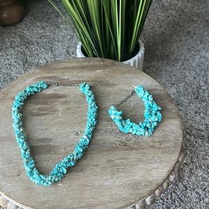 Beachy necklace and bracelet. Never worn.